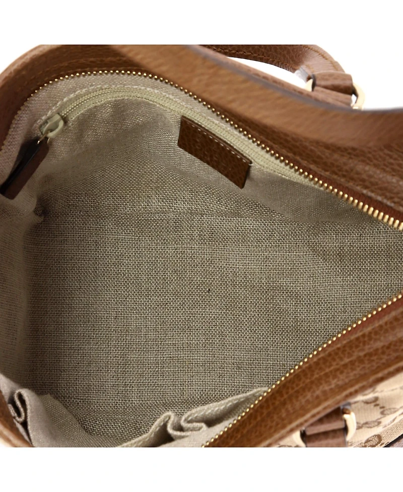 Pre-Owned Gucci Small Bree Convertible Tote Gg Canvas with Leather