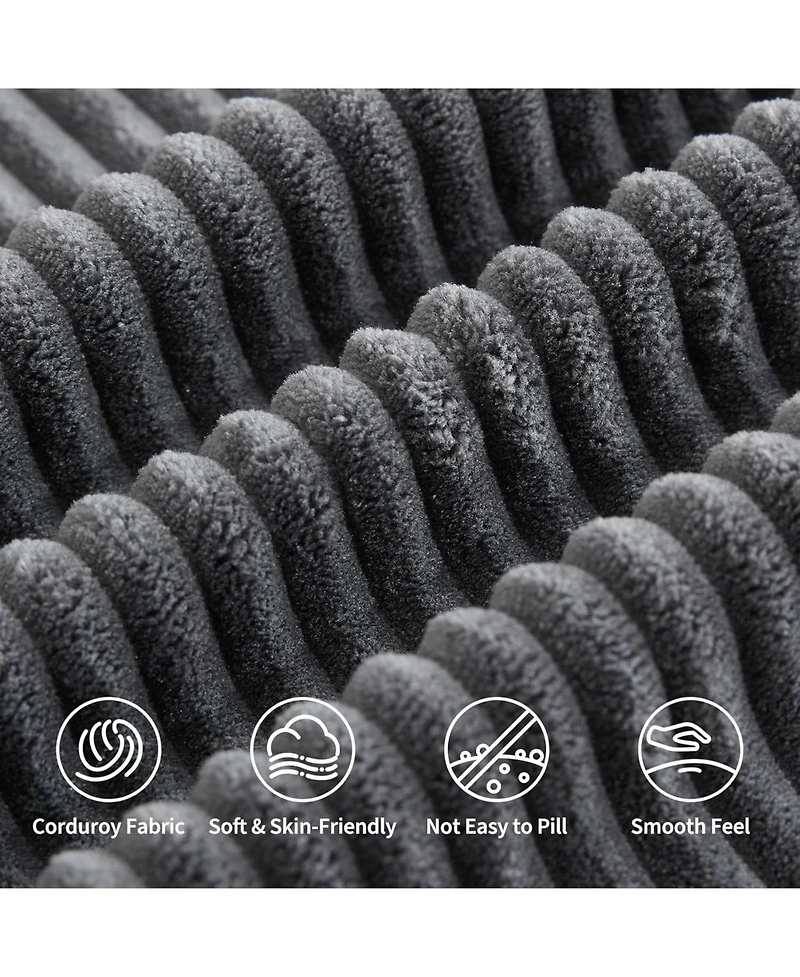 gaomon 146.5" Modular Sectional Sofa, U-Shaped Couch with 2 Ottomans, Corduroy Cloud Sofa