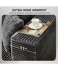 gaomon 106" L-Shaped Sectional Sofa with Chaise, Modular Deep Seat Cloud