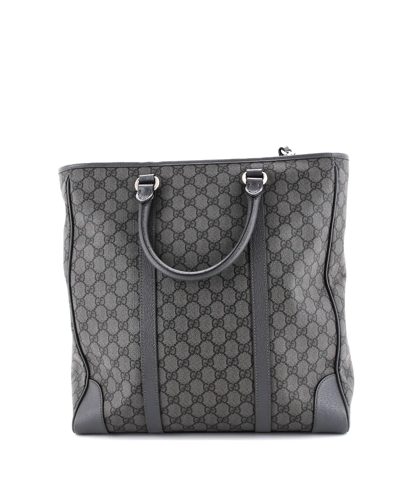 Pre-Owned Gucci Tall Ophidia Convertible Open Tote Gg Coated Canvas