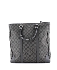 Pre-Owned Gucci Tall Ophidia Convertible Open Tote Gg Coated Canvas