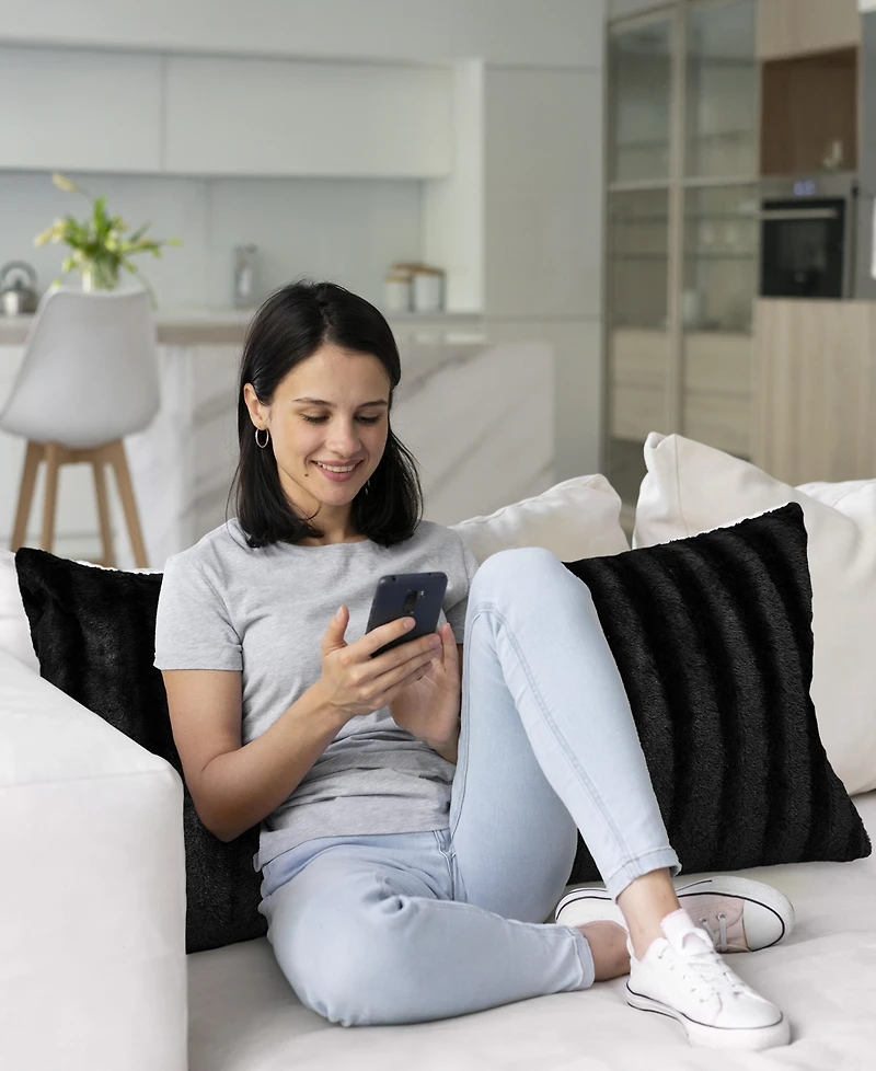 Cheer Collection Textured Long Decorative Pillow, 18" x 40"