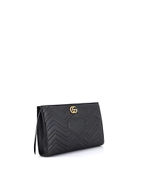 Pre-Owned Gucci Gg Marmont Clutch Matelasse Leather