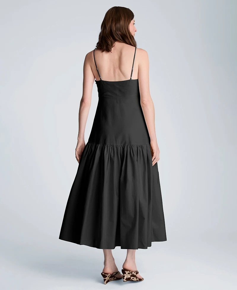 Kenneth Cole Women's Sweetheart Neck Bubble Flounce Midi Dress