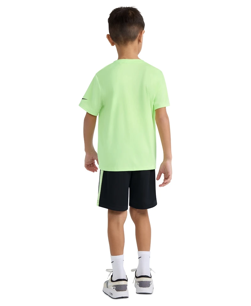 Nike Little Boys Dri-fit Swoosh T-Shirt & Shorts, 2 Piece Set