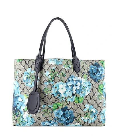 Pre-Owned Gucci Medium Reversible Tote Blooms Gg Print Leather