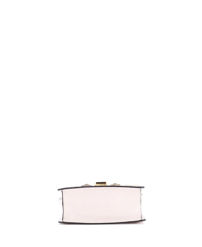 Pre-Owned Gucci Mini Sylvie Top Handle Bag Embellished Leather