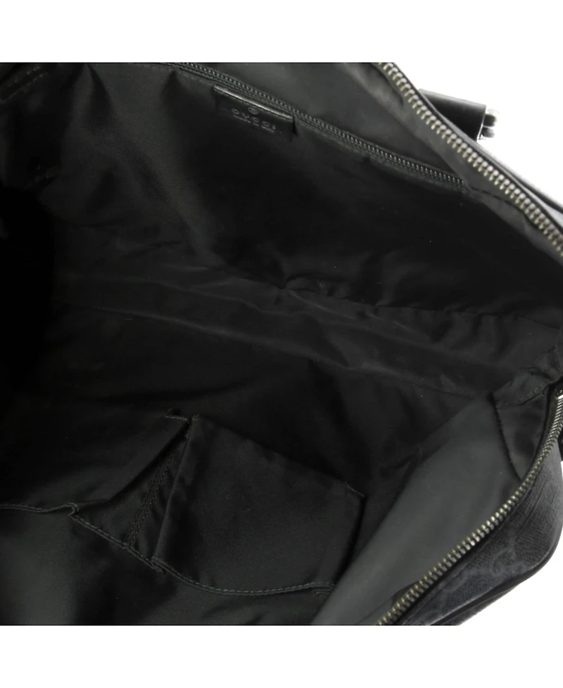 Pre-Owned Gucci Medium Convertible Zip Around Briefcase Gg Coated Canvas