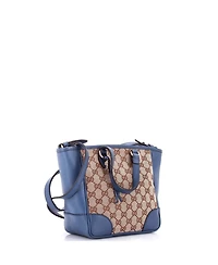 Pre-Owned Gucci Small Bree Convertible Tote Gg Canvas with Leather