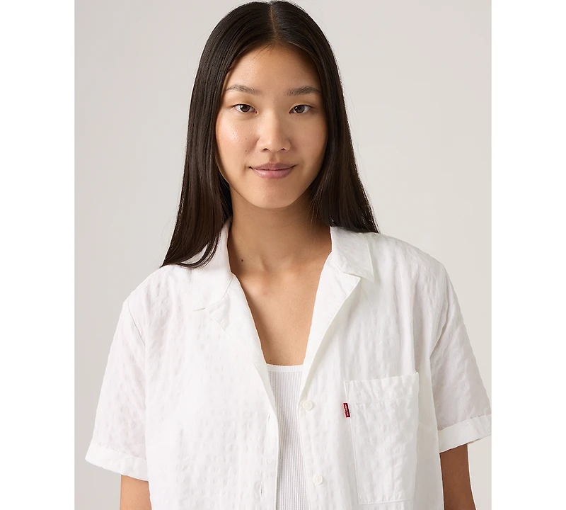 Levi's Women's Printed Short-Sleeve Camp Shirt