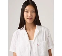 Levi's Women's Printed Short-Sleeve Camp Shirt