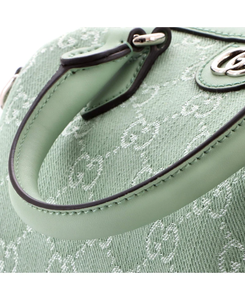 Pre-Owned Gucci Mini Ophidia Convertible Boston Bag Gg Denim