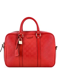 Pre-Owned Gucci Medium Signature Convertible Briefcase Guccissima Leather