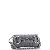 Pre-Owned Gucci Small Horsebit Chain Shoulder Bag Vertical Quilted Leather