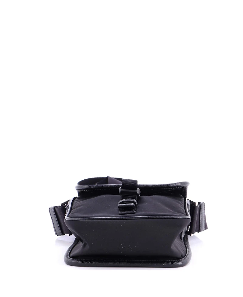 Pre-Owned Prada Logo Buckle Messenger Bag Nylon