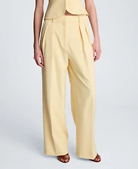 Kenneth Cole Women's Fly-Front Double Pleated Pants