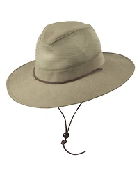 Dorfman Pacific Men's Brushed Twill Mesh Safari Hat