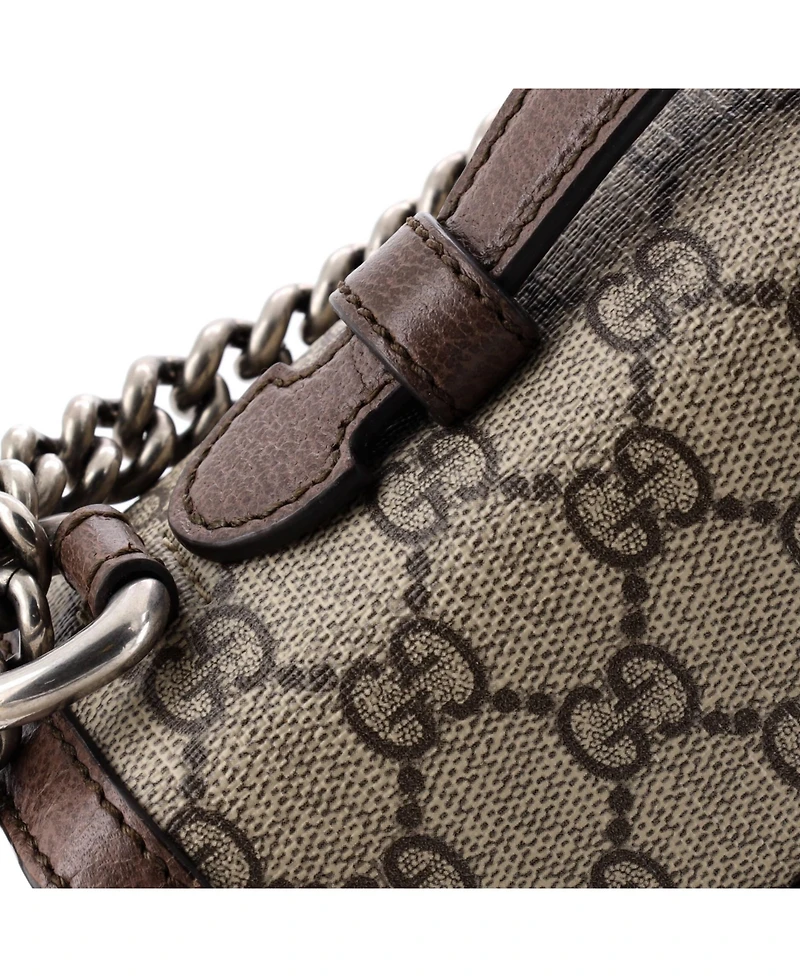 Pre-Owned Gucci Small Dionysus Top Handle Chain Bag Gg Coated Canvas