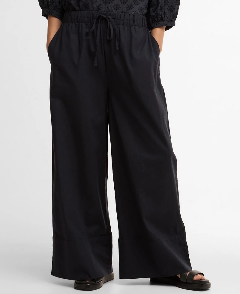 Barbour Women's Josie Wide-Leg Deep Cuff Trousers