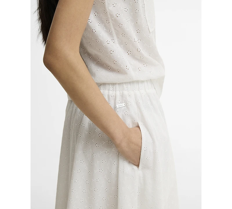 Barbour Women's Melody Broderie Anglaise Midi Skirt