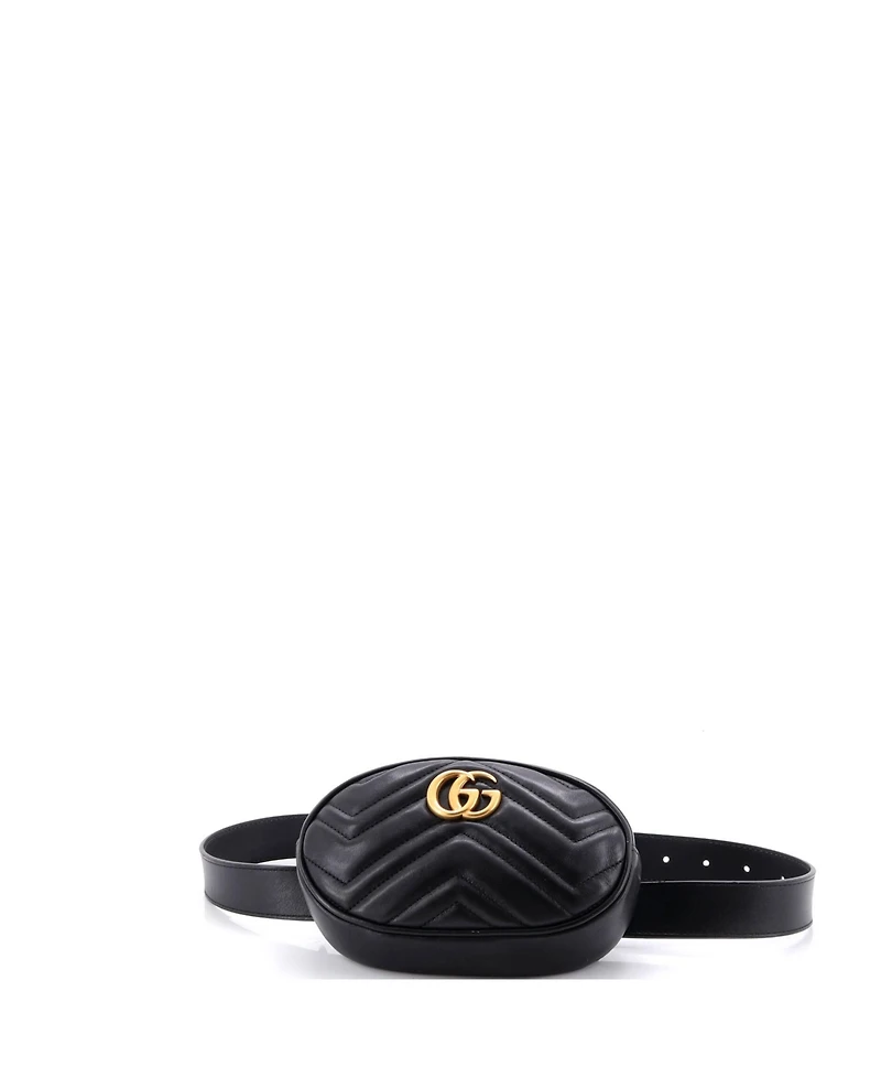 Pre-Owned Gucci Gg Marmont Belt Bag Matelasse Leather