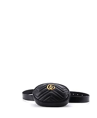 Pre-Owned Gucci Gg Marmont Belt Bag Matelasse Leather