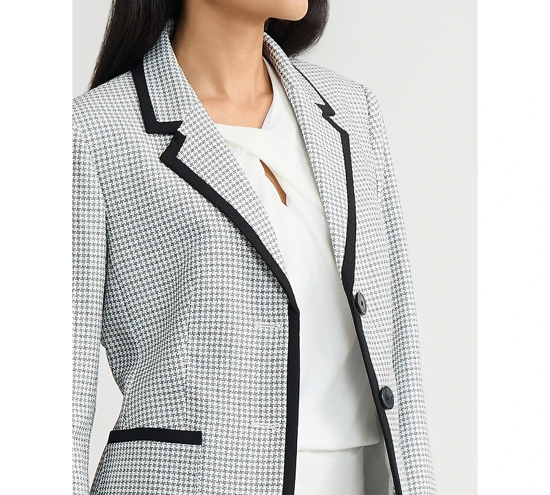 Kasper Women's Framing-Trim Button-Front Blazer, Regular & Petite