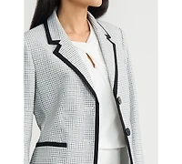 Kasper Women's Framing-Trim Button-Front Blazer, Regular & Petite