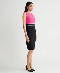Kasper Women's Colorblock Sheath Dress, Regular & Petite