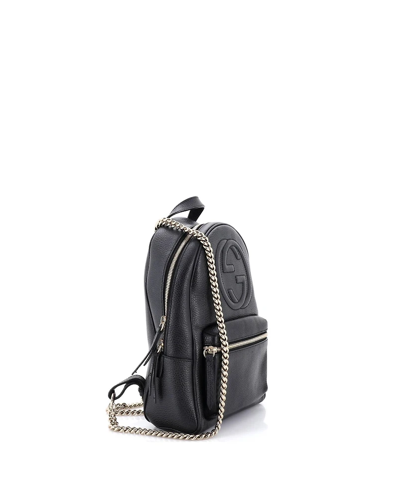 Pre-Owned Gucci Soho Chain Backpack Leather