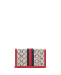 Pre-Owned Gucci Mini Queen Margaret Chain Wallet Gg Coated Canvas