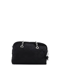 Pre-Owned Prada Medium Chain Shoulder Bag Quilted Tessuto