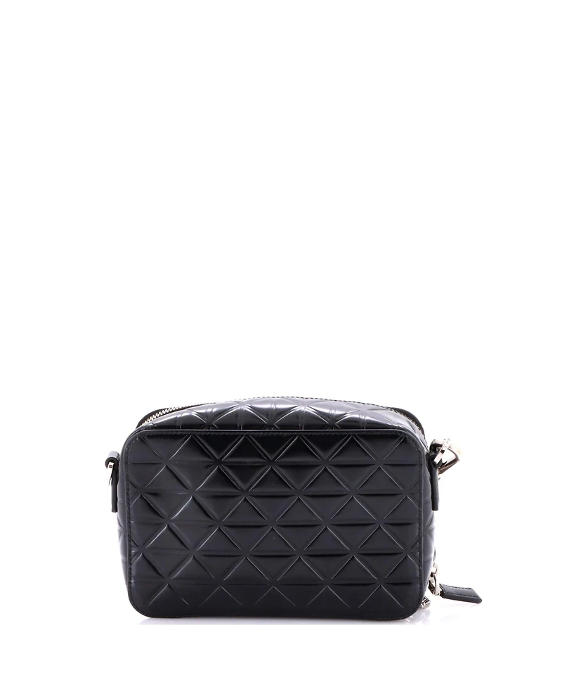 Pre-Owned Prada Brique Camera Crossbody Bag Embossed Leather