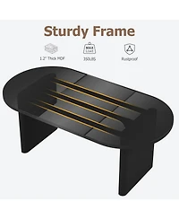 gaomon 70.8 Inch Oval Dining Table with Upholstered Dining Chairs, Kitchen Table with Sturdy Wooden Base