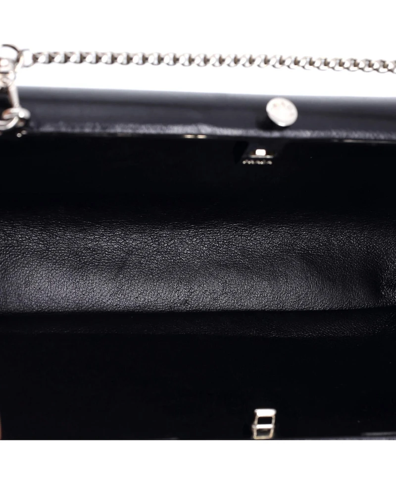 Pre-Owned Prada Logo Convertible Chain Box Clutch Leather