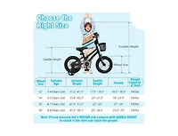 Hongge Kids Bike with Basket and Training Wheels-4-5 Years
