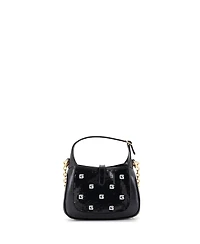 Pre-Owned Gucci Mini Jackie 1961 Chain Hobo Sequin Embellished Satin with Leather