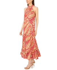 Msk Women's Halter Neck Tiered Maxi Dress