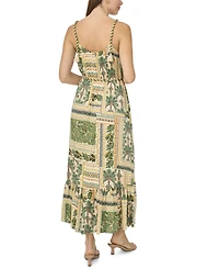 Msk Women's Rope Neck Maxi Dress With Belt