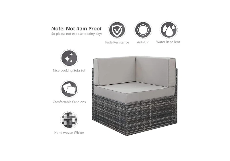 Aecojoy 7 Piece Outdoor Patio Furniture Set