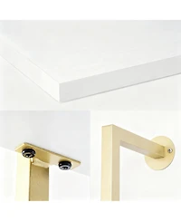 Yigii Ladder Bookshelf Wall-Mounted Solid Wood Industrial Storage Rack