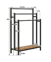 Yigii Freestanding Towel Rack Blanket Ladder Holder Outdoor Bath Drying Shelf