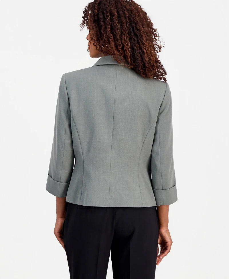 Kasper Women's Open-Front 3/4-Sleeve Jacket
