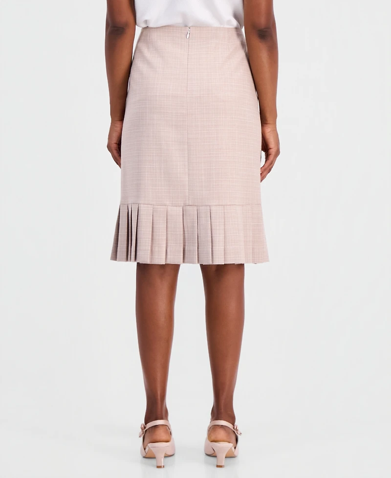 Kasper Women's Pleated-Hem Pencil Skirt