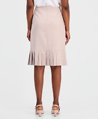Kasper Women's Pleated-Hem Pencil Skirt