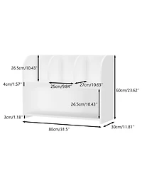 Rainsken Kids Bookcase with 4 Compartments, Toy and Book Storage Shelf, Display Rack for Children's Room, Playroom, Nursery