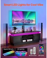 Gouun Tv Stand with Mount and Led Lights for TVs