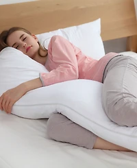 Cheer Collection Hypoallergenic Down Alternative Total Body Pillow with Zippered Cover