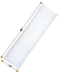 Cheer Collection Hypoallergenic Down Alternative Total Body Pillow with Zippered Cover