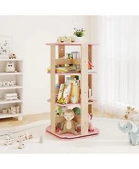 Slickblue Freestanding 3 Tier Toddler Book Rack with 12 Compartments